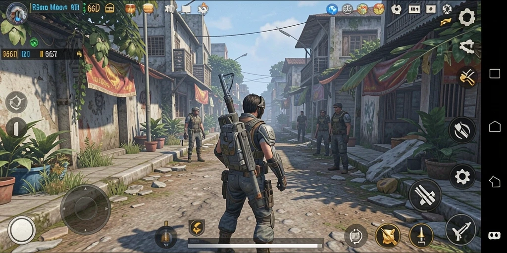 Tampilan gameplay 66D dengan lingkungan yang realistis.