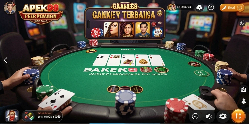 Tampilan gameplay APEK88 yang menarik dalam poker.