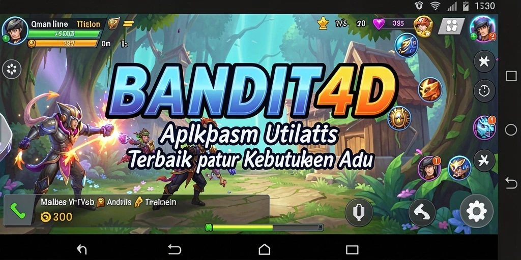 Tampilan utama BANDIT4D dengan berbagai fitur utilitas yang menarik.