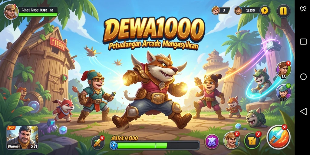 Tampilan screenshot dari gameplay seru DEWA1000.
