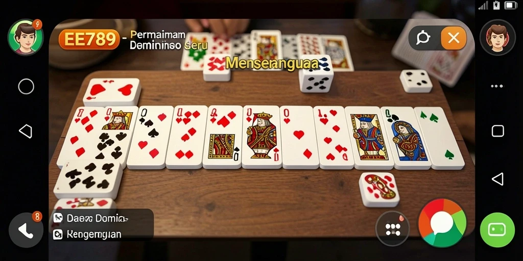 Tampilan menarik gameplay domino di EE789.