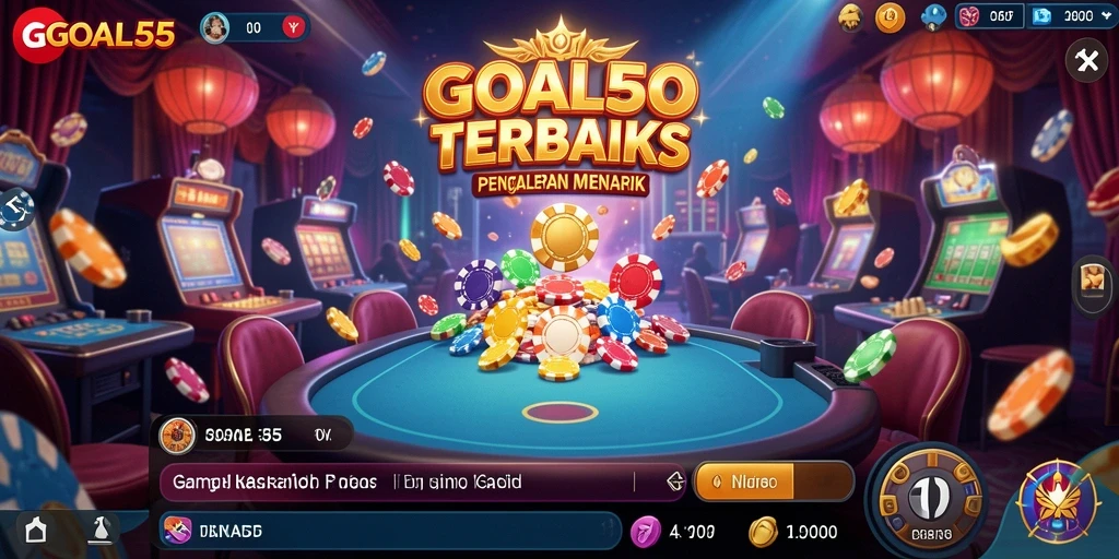 Tampilan utama GOAL55 dengan gameplay Kasino yang menarik.