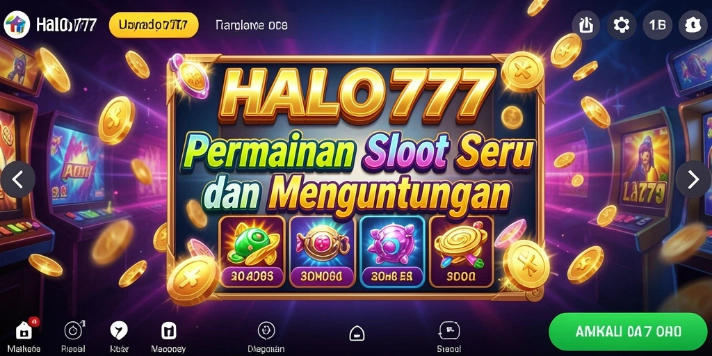 Tampilan gameplay HALO777 yang menarik dengan beragam slot dan bonus.