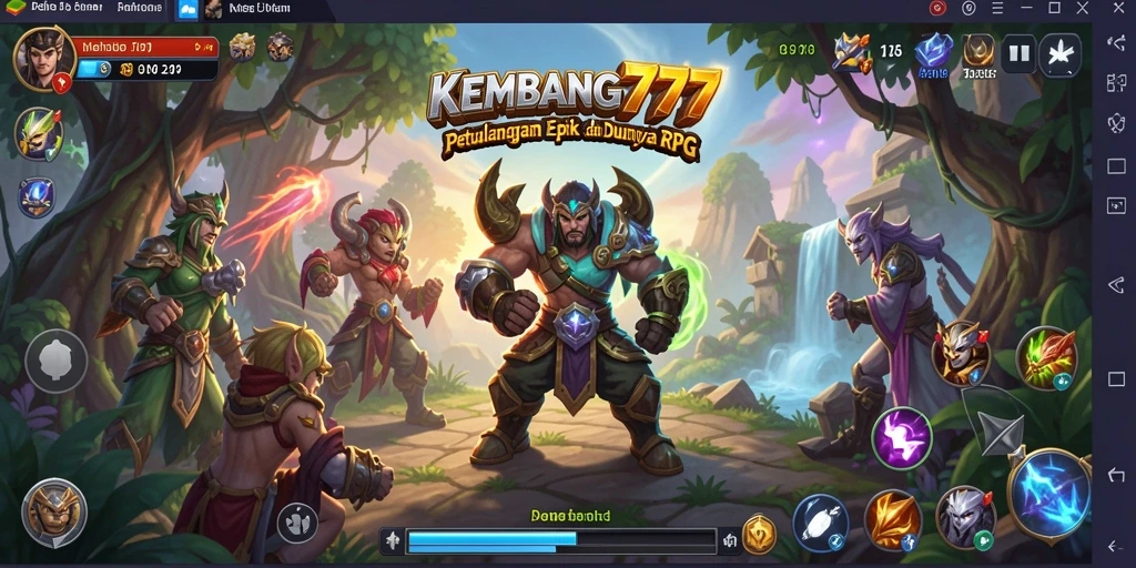 Screenshot dari gameplay KEMBANG777 yang menampilkan aksi RPG mendebarkan.