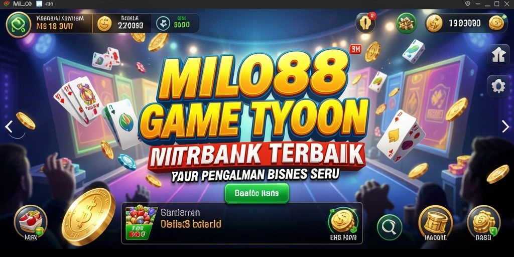 Tampilan gameplay <strong>MILO88</strong> yang menantang dan seru dalam membangun bisnis.