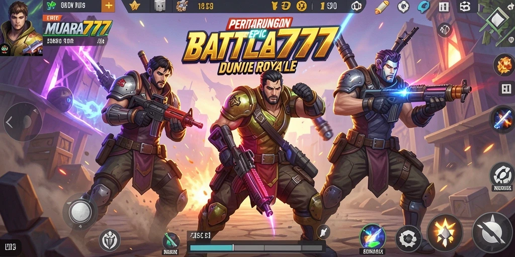 Cuplikan gameplay MUARA777 dengan aksi seru Battle Royale.