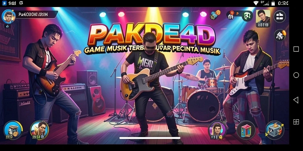 Tampilan gameplay yang menarik di PAKDE4D dengan berbagai lagu.