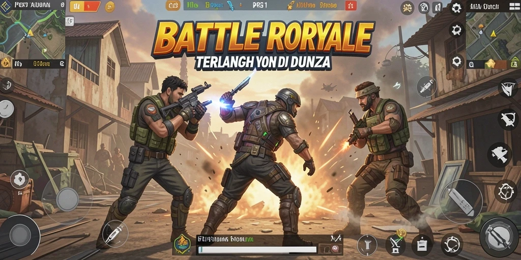 Tangkapan layar PG11 menampilkan aksi seru dalam pertempuran Battle Royale.