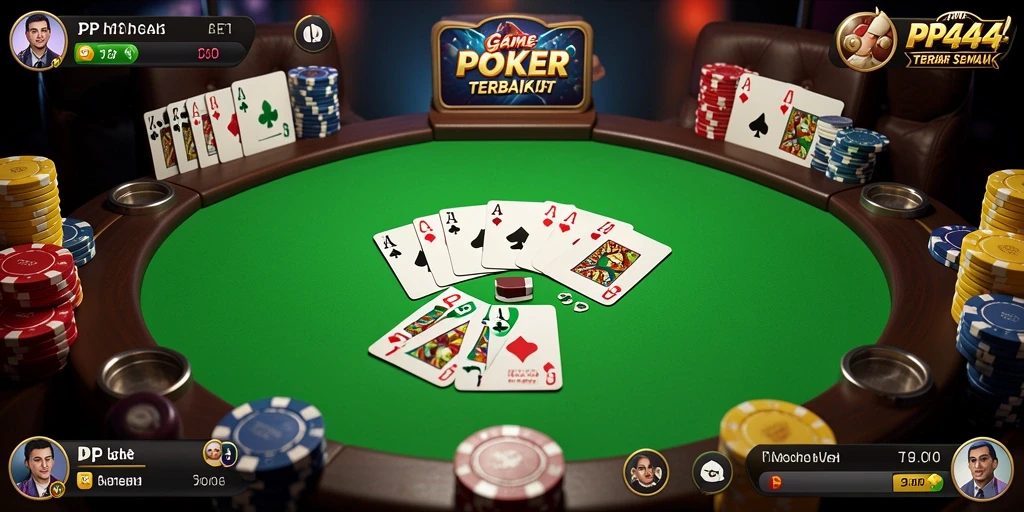 Tampilan menarik dari gameplay poker di PP444.